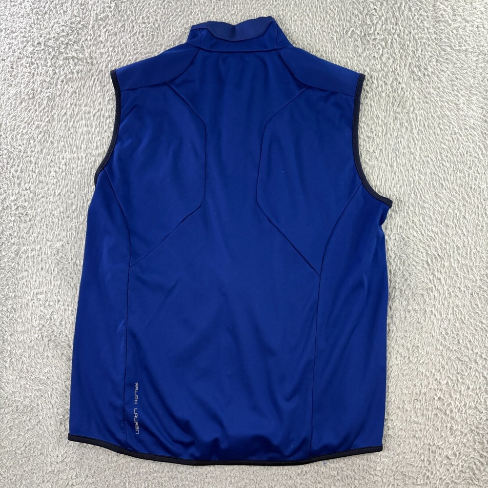 RLX Ralph Lauren Vest Mens Medium Full Zip Torrey Pines Golf Performance Blue - Picture 6 of 9